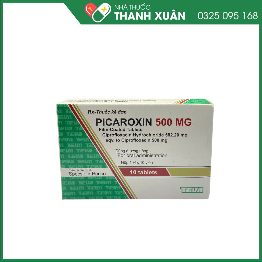 Picaroxin 500 mg thuốc chống nhiễm khuẩn nhạy cảm